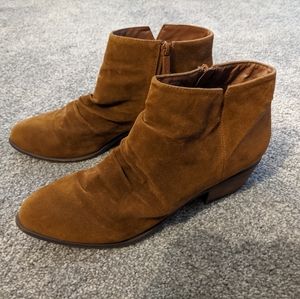 Boutique suede ankle booties